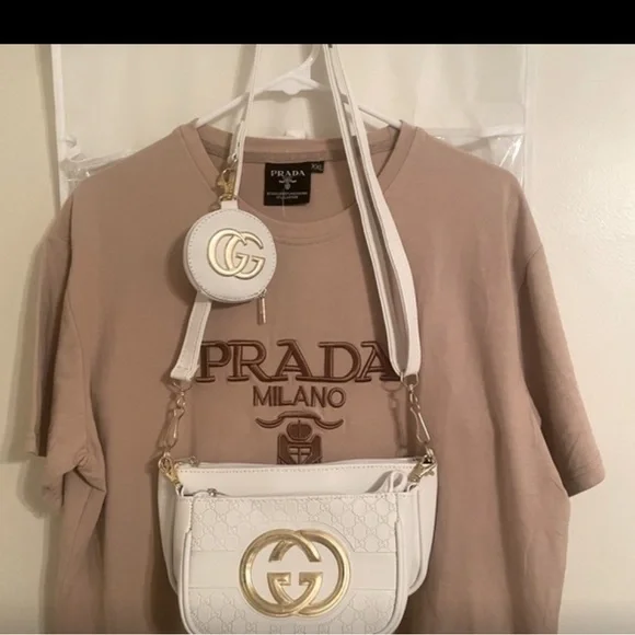 3 Piece Designer Inspired crossbody with adjustable strap. - Picture 3 of 6